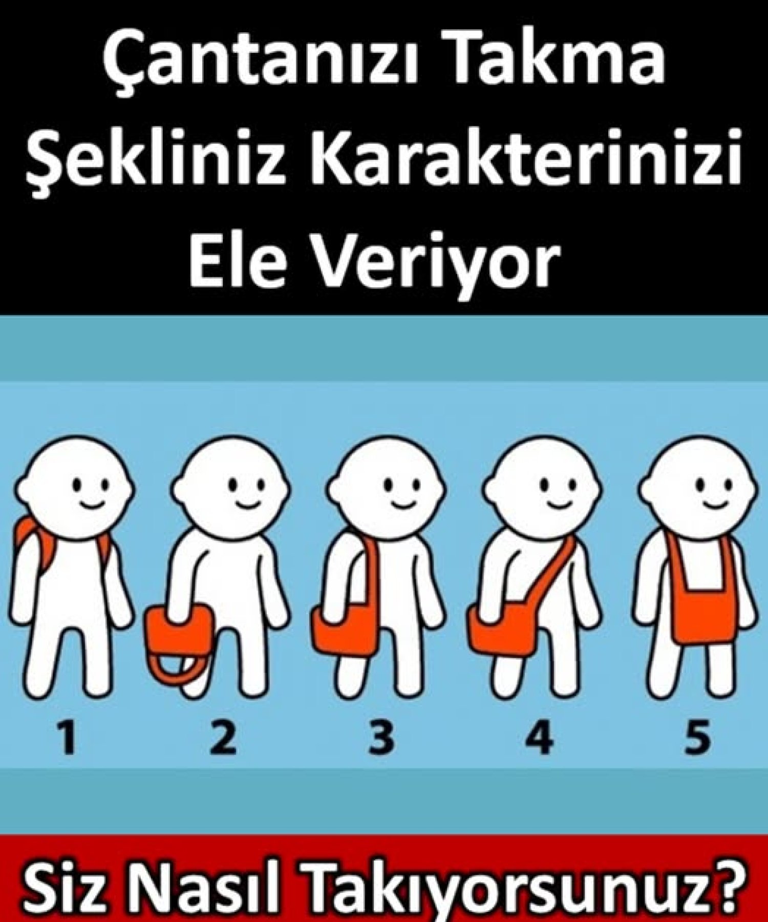 Çantanızı takma şekliniz karakteriniz konusunda ipuçları veriyor