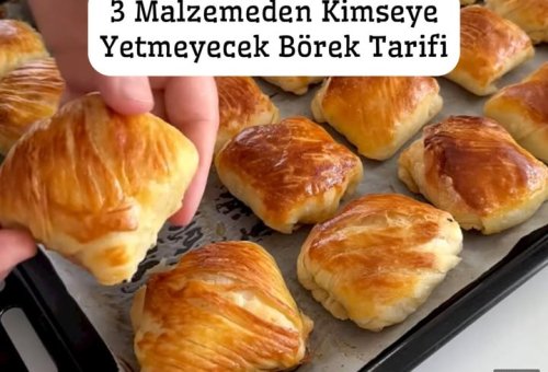 3 Malzemeden Kimseye Yetmeyecek Börek Tarifi