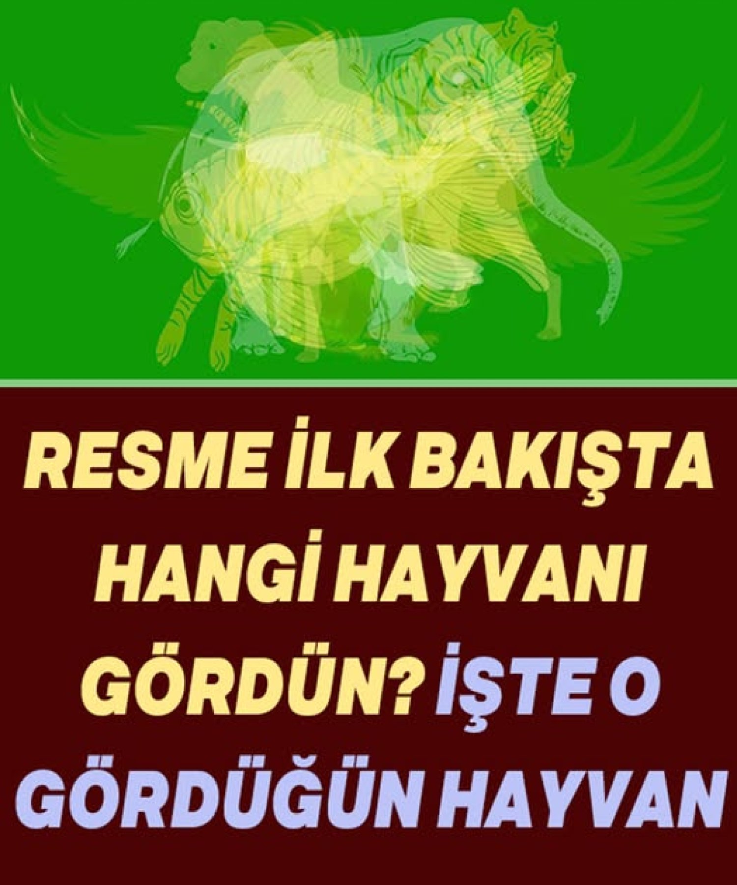 Resimde Gördüğün İlk Hayvan, Karakterini Ortaya Çıkaracak